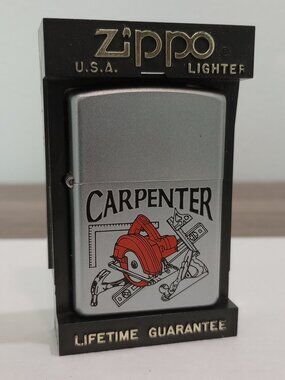 VINTAGE 90s ZIPPO CARPENTER LIGHTER UNFIRED (NOS)